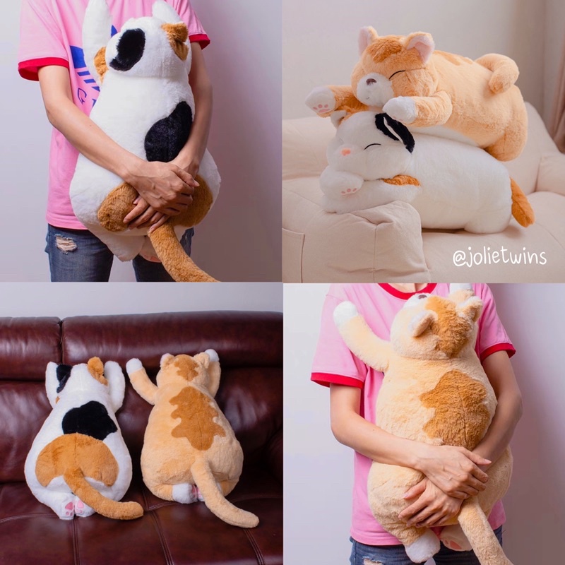 พร้อมส่ง ตุ๊กตาแมว แมวญี่ปุ่น ตุ๊กตาน่ารัก แมวสามสี แมวส้ม cat doll 23123