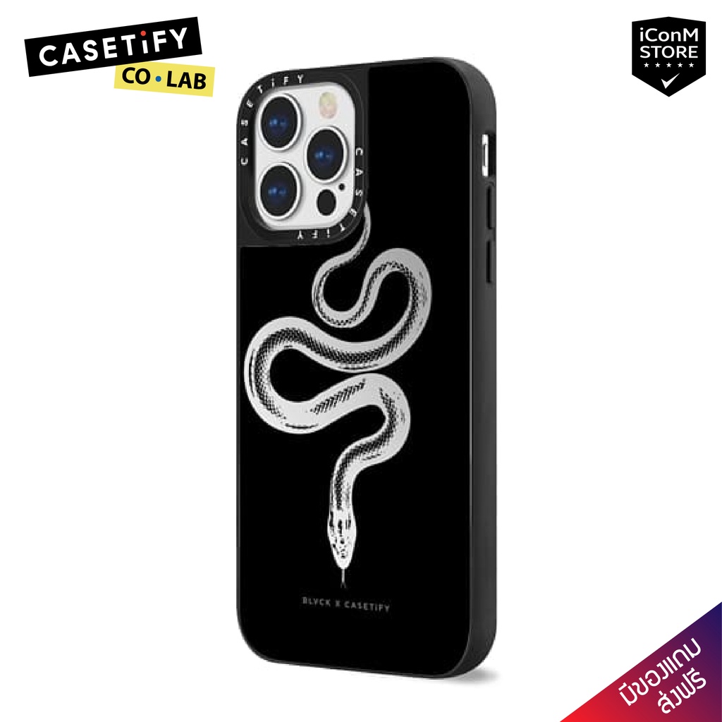 [พร้อมส่ง] CASETiFY - BLVCK Snake เคสสำหรับ 13 Pro Max/13 Pro/13/13 Mini/12/SE/11/X/8/7 Series [ผ่อน