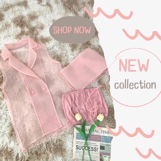 “Pink Shirt Set” สุดคุ้ม 1 เชต ได้ 3 ชิ้น เซตเสื้อแขนกุด+เกาะอก+ผ้าผูกเอว สวยหวานมาก เสื้อเป็นผ้าแก้ว ใส่สบายไม่คัน