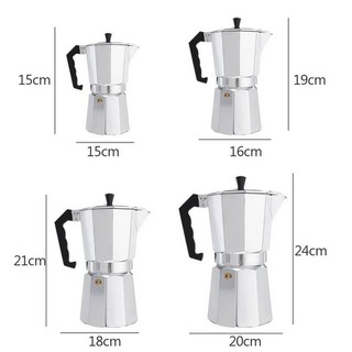 Moka pot กาต้มกาแฟสด3-6-9-12Cup เป็นสีเงินค่ะ *สินค้าพร้อมส่งค่ะ*