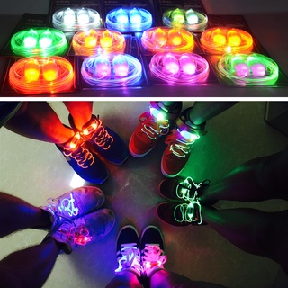 เชือกผูกรองเท้า เรืองแสง LED หลากสีสัน สําหรับเล่นกีฬากลางแจ้ง