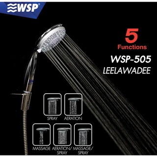 WSP ชุดหัวฝักบัวพร้อมสาย ปรับได้ 5 ระดับ LEELAWADEE รุ่น WSP-505 (สีโครม)