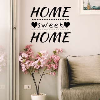 สติกเกอร์วอลเปเปอร์ ลายข้อความ Sweet Home สําหรับตกแต่งผนังห้องนอน ห้องนั่งเล่น