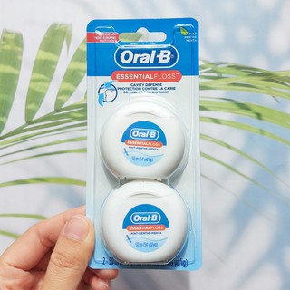 ออรัลบี ไหมขัดฟัน เอสเซนเชียลฟรอส 50 เมตร EssentialFloss Cavity Defense Dental Floss Mint 50 m (Oral-B®)