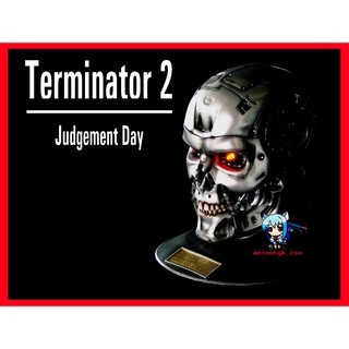 หัวกระโหลก Terminator T-800 รุ่นรายละเอียดสูง พร้อมฐาน+ชุดไฟ ไวนิล ฟิกเกอร์ โมเดล Vinyl Figure Model Kit