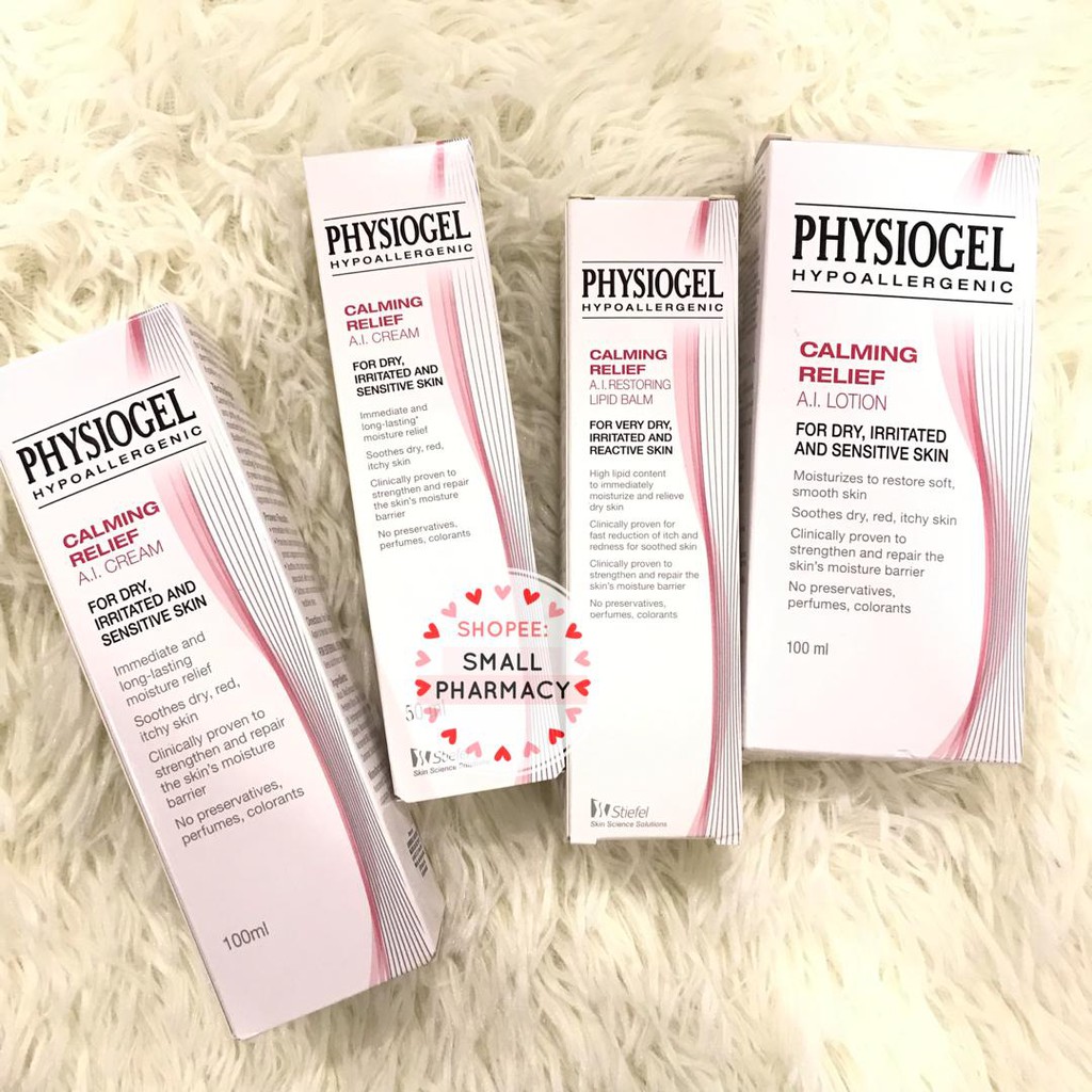 Physiogel Calming Relief AI Cream [(50 mL / 100ml) / AI Restoring Lipid Balm 100 mL / โลชั่น AI Hypoallergenic