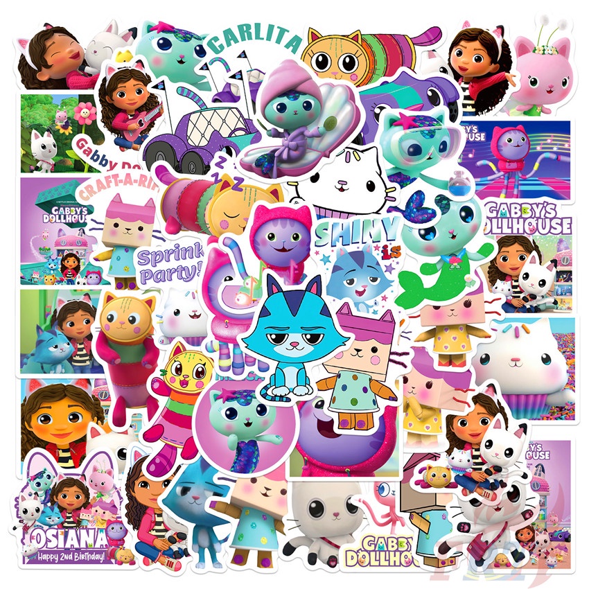 ❉ Gabbys Dollhouse Series 01 Stikers ❉ 50 ชิ้น/เซ็ต DIY แฟชั่นกันน้ํา Doodle Decals Stikers