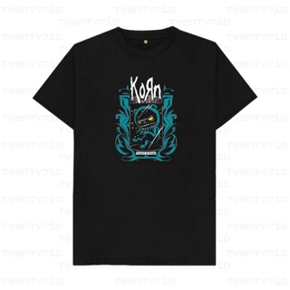 เสื้อยืดครอปเสื้อยืดพิมพ์ลายแฟชั่นเสื้อยืด พิมพ์ลายหนังสือพิมพ์ Korn พรีเมี่ยมS-5XL