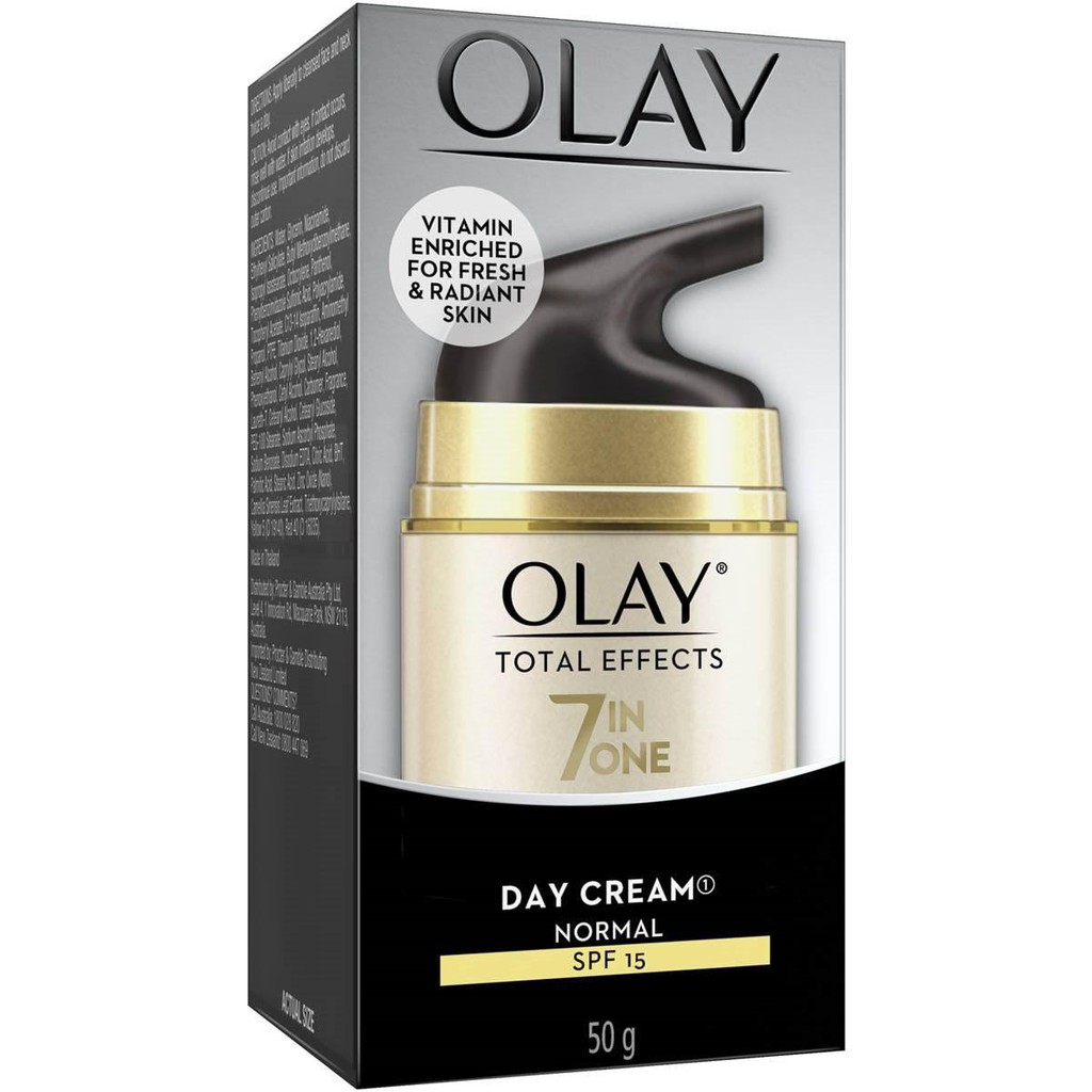 OLAY Total Effect 7in1 Day Cream Normal SPF15++ 50g. โอเลย์ โททัล เอฟเฟ็คส์ 7 in 1 เดย์ครีม