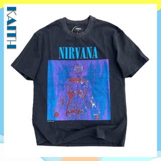 เสื้อยืดผ้าฝ้ายพิมพ์ลายพร้อมส่ง เสื้อยืดผ้าฝ้าย พิมพ์ลายกราฟฟิค Nirvana สไตล์วินเทจ พลัสไซซ์ สําหรับผู้ชาย S-4XL