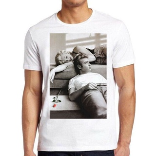 ขายดี!เสื้อยืด พิมพ์ลายภาพยนตร์ Marilyn Monroe James Dean สไตล์วินเทจ M601S-5XL