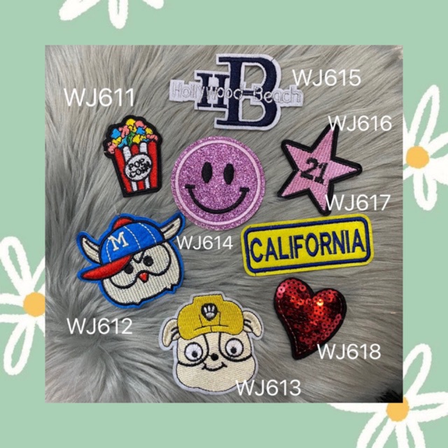 DIY Patches ตัวรีดติดเสื้อผ้า กาวในตัว กระเป๋า รองเท้า รีดกับวัสดุที่เป็นผ้าได้หลากชนิดหรือนำไปเย็บ ปะเสื้อผ้า งานปักผ้า