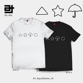 เสื้อยืด AvidiTee AT Squid Game Honeycomb Game Shapes v5 Customized Unisex TShirt for Men and Womenเสื้อยืด ใส่สบายๆ