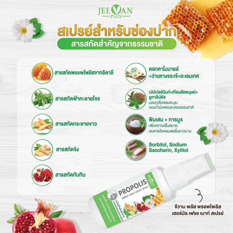 JEEVAN PLUS PROPOLIS HERBAL FRESH MOUTH SPRAY รูปที่ 4