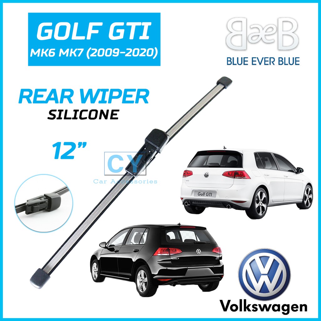 VOLKSWAGEN GOLF MK6 MK7 2009-2020 ปัจจุบัน BEB SILICONE ใบปัดน้ําฝนหน้าต่างด้านหลัง VOLKSWAGEN GOLF 