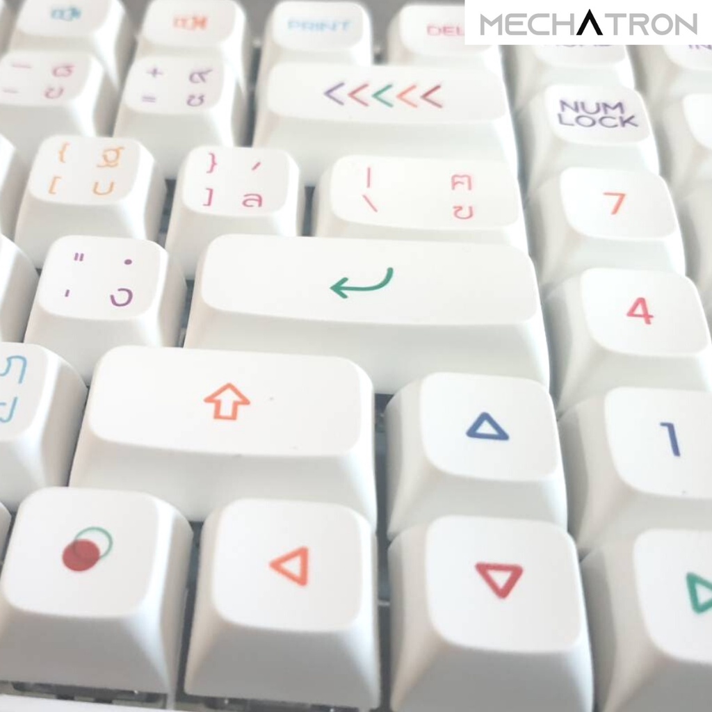 Thai Keycaps Neon Light XDA Thai Keycap Set ปุ่มคีย์บอร์ด ภาษาไทย PBT ...