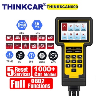 Thinkcan เครื่องมือวิเคราะห์ TS600 OBD2 สําหรับเครื่องอ่านโค้ด ABS SRS OBDII รองรับบริการรีเซ็ต 5 บริการ Thinkcar TS600 ฟรีชีวิตการอัปเดต