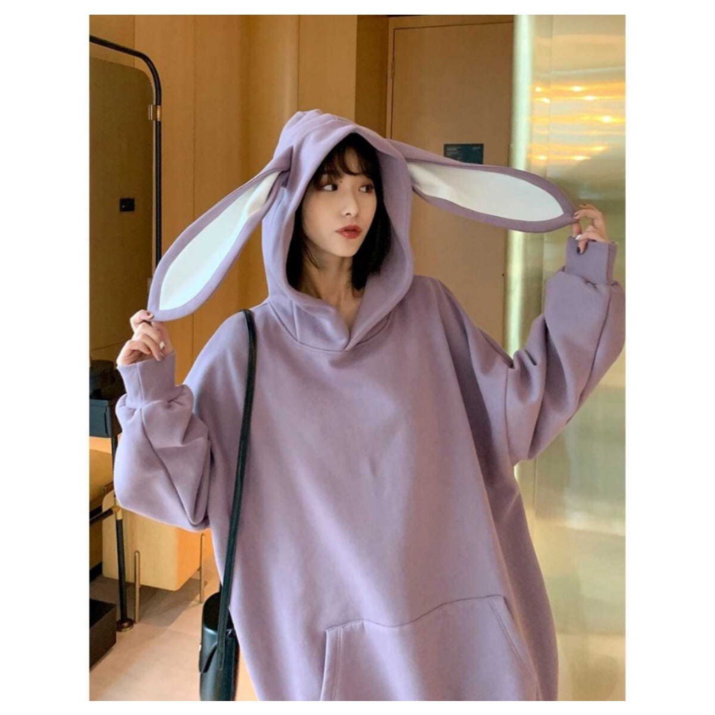 SWETER OVERSIZE HOODIE RABBIT HOODIE OVERSIZE WOMEN XXL