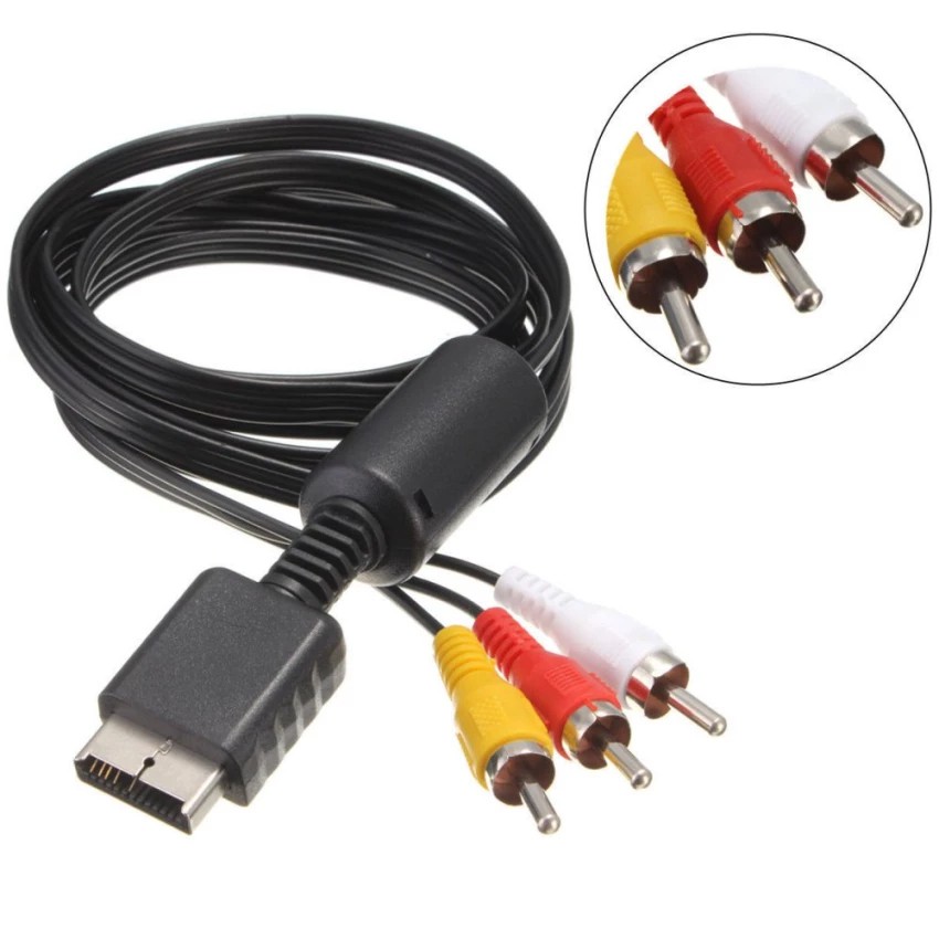 สาย AV PS1 PS2 PS3 Audio Video AV Cable Cord Wire to 3 RCA TV Lead for