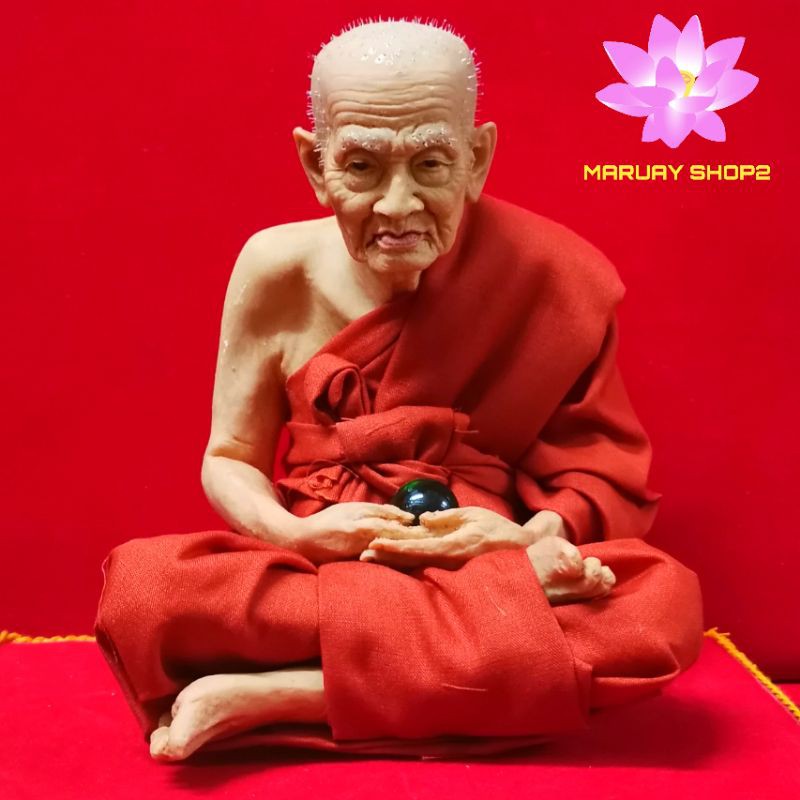 หลวงปู่ทวด​ งานเหมือน เนื้อไฟเบอร์ขี้ผึ้ง​ หน้าตัก 5 นิ้วสูง 20 cm ปลุกเสกแล้ว