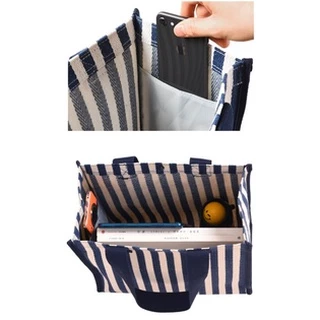 กระเป๋าถือ แคนวาส Strip bag ลายทาง (A201) กระเป๋าสะพายข้าง