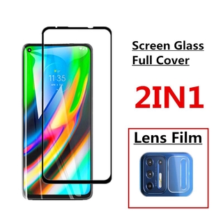 2IN1 9D Screen Glass For Motorola G9 plus Screen protector Full cover Camera Lens Film For Moto G9plus G9play G9 Front Glass