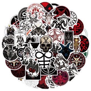 ชุดสติ๊กเกอร์ Satanism การ์ตูนกราฟฟิตีกันน้ำ, 50 แผ่น/ชุด