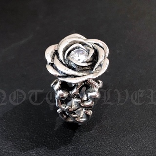 แหวน กุหลาบใหญ่ เงินแท้ ฝังเพชร Sterling Silver 925 NSRG1154