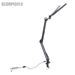 Scorpio313 โคมไฟตั้งโต๊ะ Led 120 ดวง 24W 10 ระดับ ปรับมุมได้ ป้องกันแสงสีฟ้า พับได้