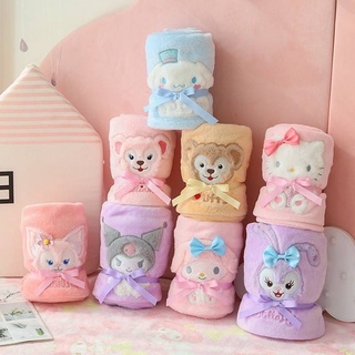 ผ้าห่มแบบพกพา Sanrio Character /Dyffy and friends สีพาสเทล มัดม้วนเก็บได้