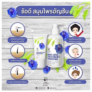 แชมพูสมุนไพรธรรมชาติสูตรบำรุงรากผมและทำให้ผมดกดำ + คอนดิชั่นเนอร์ เรื่องของผม