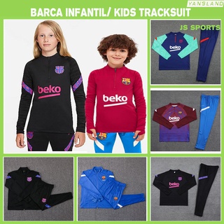 ชุดกีฬา เสื้อวอร์ม เสื้อแจ็กเก็ต ลาย Barcelona 9-15 ปี สําหรับเด็ก 22 23