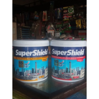 TOA SUPER SHIELD SEMI GLOSS &amp; SHEEN ทีโอเอ ซุปเปอร์ชิลด์ กึ่งเงาและเนียน Base A สีขาว สีน้ำอะคริลิก SUPERSHIELD 1กล 3.7L