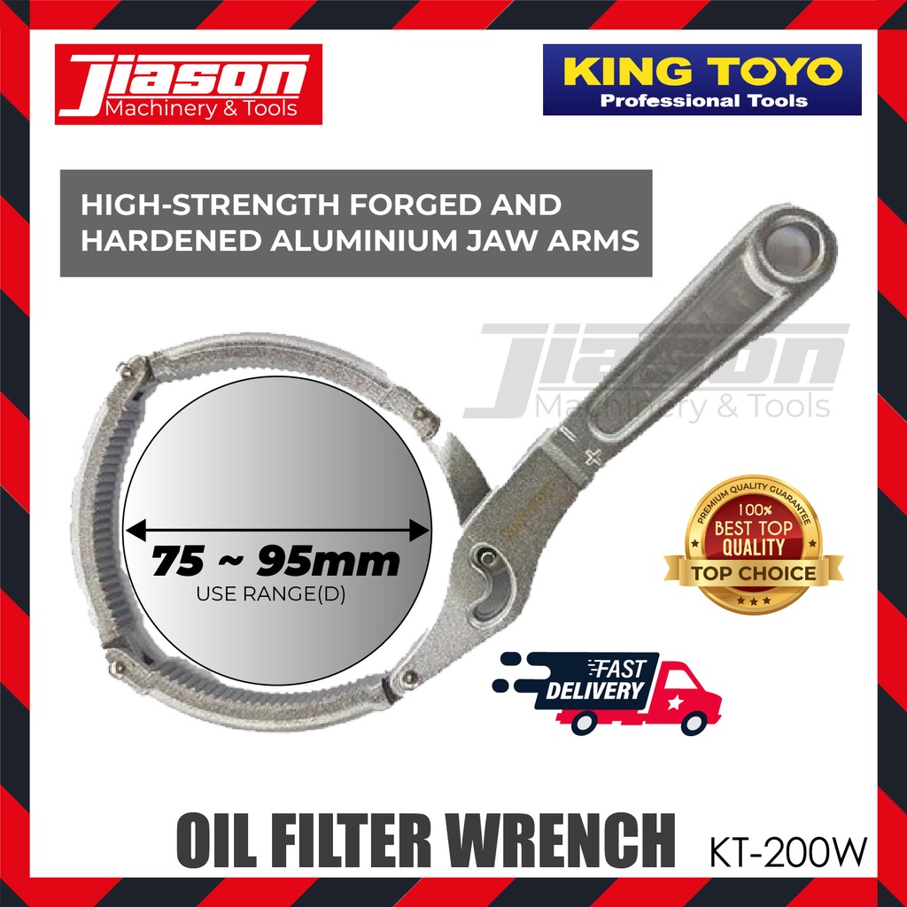 KING TOYO KT200W / KT-200W / KT 200W 75~95MM เครื่องมือมืออาชีพ ประแจกรองน้ํามัน