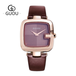 Guou 8190 นาฬิกาข้อมือควอตซ์แฟชั่นสตรี