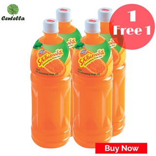 DeeDo 10% ORANGE JUICE 1000 ml x4 bottle พิเศษ ซื้อ 1 เเถม 1 Special Buy 1 free 1