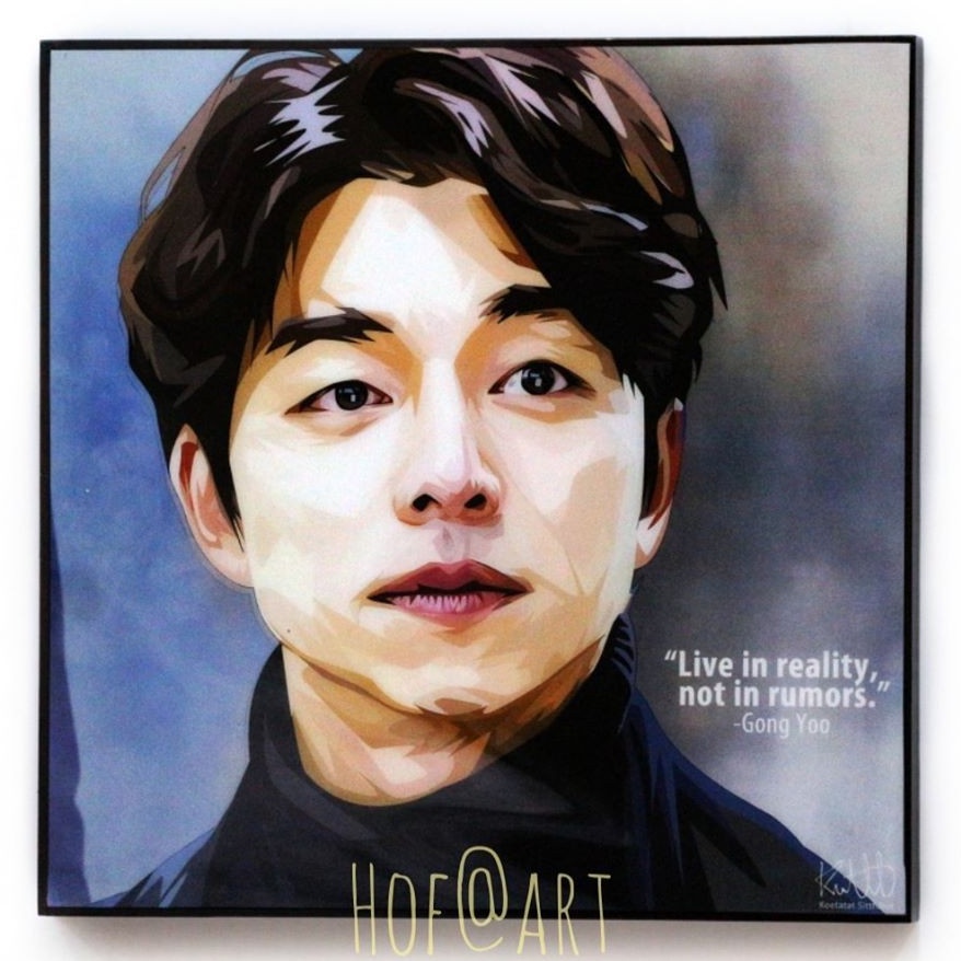Gong yoo กงยู นักแสดง ดาราเกาหลี ซีรี่ย์ รูปภาพ​ติดผนัง pop art กรอบรูป แต่งบ้าน ของขวัญ รูปภาพ