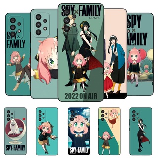 เคสโทรศัพท์มือถือ ซิลิโคนนิ่ม tpu ลาย Spy family สีดํา สําหรับ Samsung Galaxy A23 4G LTE A33 A53 A73 4G 5G