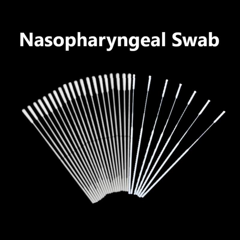 100PCS สําลีจมูกส่วนบุคคล Self Test ปราศจากเชื้อ Nasopharyngeal Swabs เครื่องสําอางทําความสะอาด Sticks