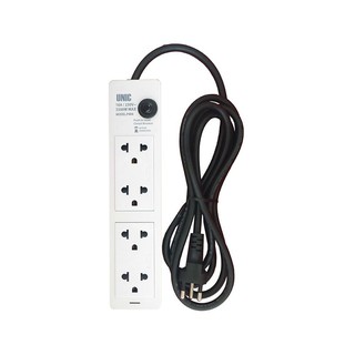 รางปลั๊กไฟ 4 ช่อง UNIC P404-1 3 ม.  POWER STRIP 4 OUTLET UNIC P404-1 3M