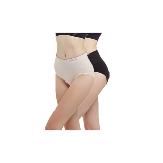 Wacoal Secret Support H-Fit Panty Set 2 ชิ้น กางเกงในไร้ตะเข็บ รุ่น WU4998 สีเบจ-ดำ (BE-BL)