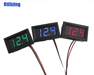 (Utilizingo) แผงโวลต์มิเตอร์ Led Dc 0-30V 3 สาย สําหรับรถยนต์