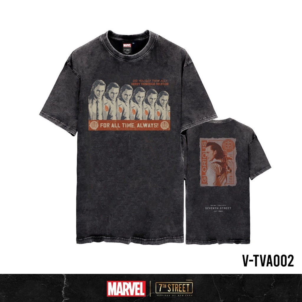 พร้อมส่ง เสื้อยืดวินเทจ Marvel  ลาย โลกิ  รุ่น V-TVA002 ลิขสิทธิ์แท้  100% พร้อมส่ง