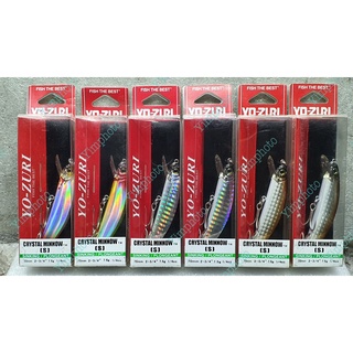 Yozuri crystal minnow 70s 7.5g. เหยื่อปลอม YO-ZURI ของแท้ เหยื่อตกปลา