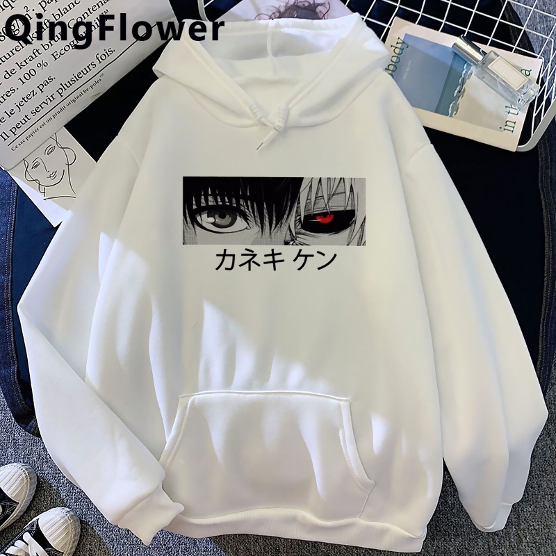 เสื้อกันหนาว มีฮู้ด ลายการ์ตูนอนิเมะญี่ปุ่น Kaneki Ken Y2k Tokyo Ghoul