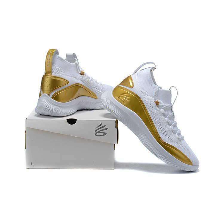 new curry shoes white and gold