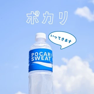 POCARI SWEAT เครื่องดื่มเกลือแร่ 500ml จำนวน 24 ขวด