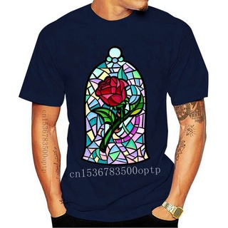 เสื้อยืดคอกลม แขนสั้น พิมพ์ลาย Beauty Beast Life Rose Gothic Love Story สีดํา สําหรับผู้ชาย