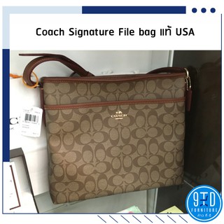 Coach Signature File bag แท้ USA