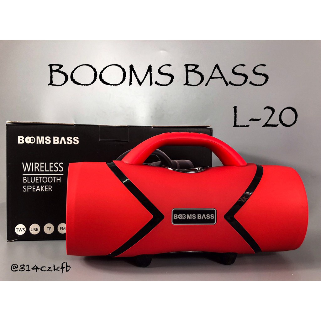ลำโพงบ、 ลำโพงบลูทูธ ♜✨NEW✨ลำโพง BOOMS BASS​ รุ่น L20 (แบรนด์แท้) Booms Bass ไม่เคยทำให้ผิดหวัง มีไฟวิบวับ เสียงดัง เบสแน